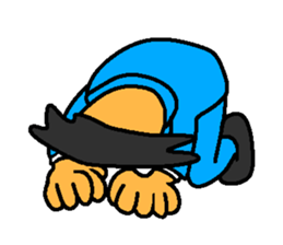 Businessman in blue suit sticker #5925274