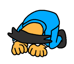 Businessman in blue suit sticker #5925274