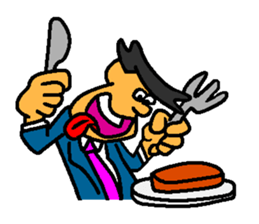 Businessman in blue suit sticker #5925275