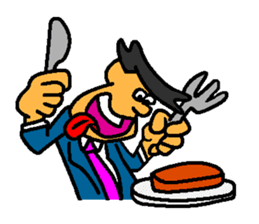 Businessman in blue suit sticker #5925275