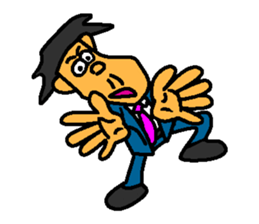 Businessman in blue suit sticker #5925276