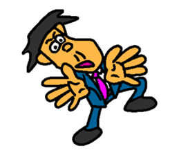 Businessman in blue suit sticker #5925276