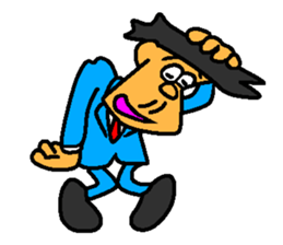 Businessman in blue suit sticker #5925277