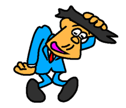 Businessman in blue suit sticker #5925277