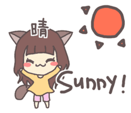 catgirl with kanji sticker #5926436