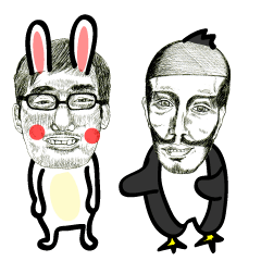 half and half. face to face. English