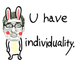 half and half. face to face. English sticker #5929154