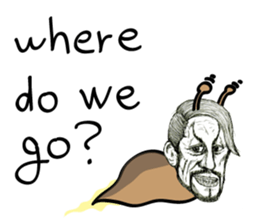 half and half. face to face. English sticker #5929155