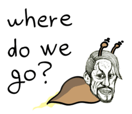 half and half. face to face. English sticker #5929155