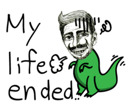 half and half. face to face. English sticker #5929157