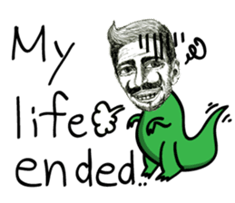 half and half. face to face. English sticker #5929157