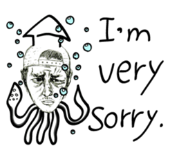 half and half. face to face. English sticker #5929158