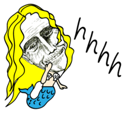 half and half. face to face. English sticker #5929159