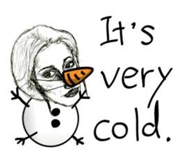 half and half. face to face. English sticker #5929160