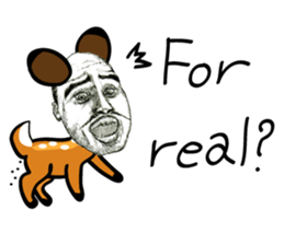 half and half. face to face. English sticker #5929161