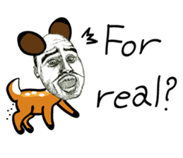 half and half. face to face. English sticker #5929161