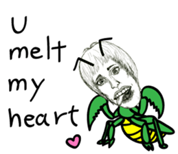 half and half. face to face. English sticker #5929162