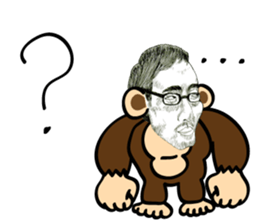 half and half. face to face. English sticker #5929163