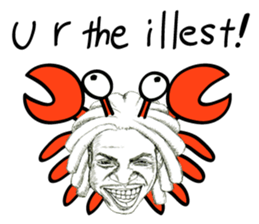 half and half. face to face. English sticker #5929165