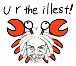 half and half. face to face. English sticker #5929165