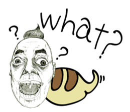 half and half. face to face. English sticker #5929166