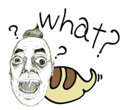 half and half. face to face. English sticker #5929166