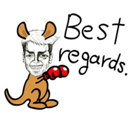 half and half. face to face. English sticker #5929167