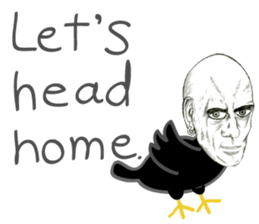 half and half. face to face. English sticker #5929173