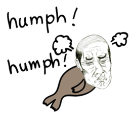 half and half. face to face. English sticker #5929177