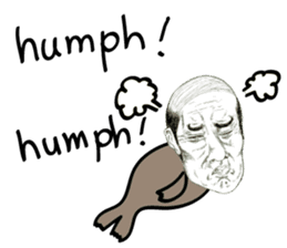 half and half. face to face. English sticker #5929177