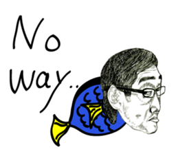 half and half. face to face. English sticker #5929179