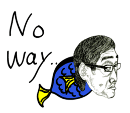 half and half. face to face. English sticker #5929179