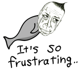 half and half. face to face. English sticker #5929180