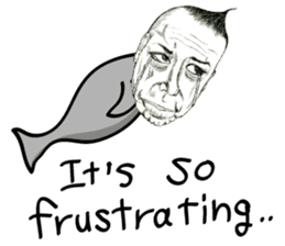 half and half. face to face. English sticker #5929180