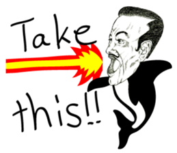 half and half. face to face. English sticker #5929181