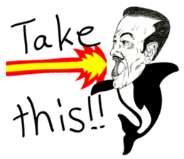 half and half. face to face. English sticker #5929181