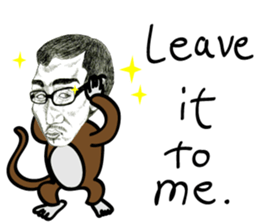 half and half. face to face. English sticker #5929182