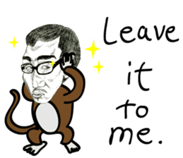 half and half. face to face. English sticker #5929182