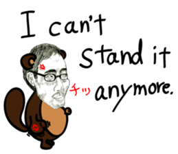 half and half. face to face. English sticker #5929184