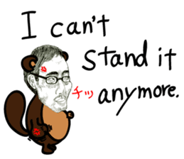 half and half. face to face. English sticker #5929184