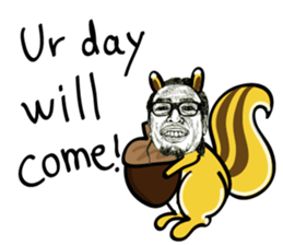 half and half. face to face. English sticker #5929190