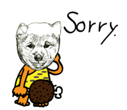 half and half. face to face. English sticker #5929191