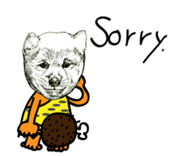 half and half. face to face. English sticker #5929191