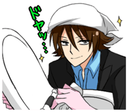 Super psyched!! Happy men and women sticker #5929656