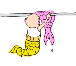 Old man of fish 2 sticker #5929725