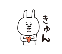 Simple large character rabbit sticker #5931322