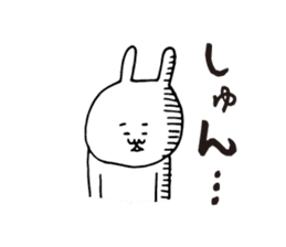 Simple large character rabbit sticker #5931330