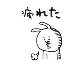Simple large character rabbit sticker #5931346