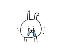 Simple large character rabbit sticker #5931350