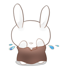 Negative rabbit sticker sticker #5932673